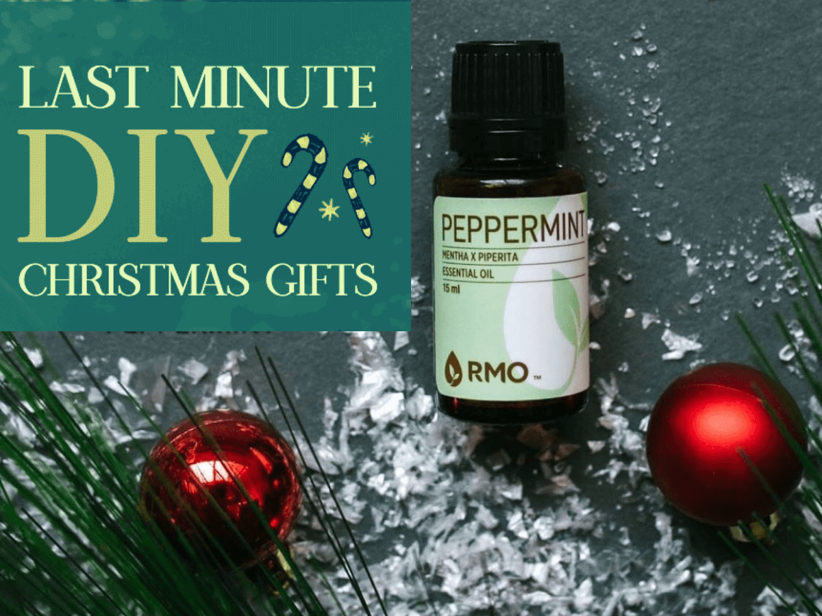 Last Minute DIY Christmas Gifts peppermint essential oil diy essential oil