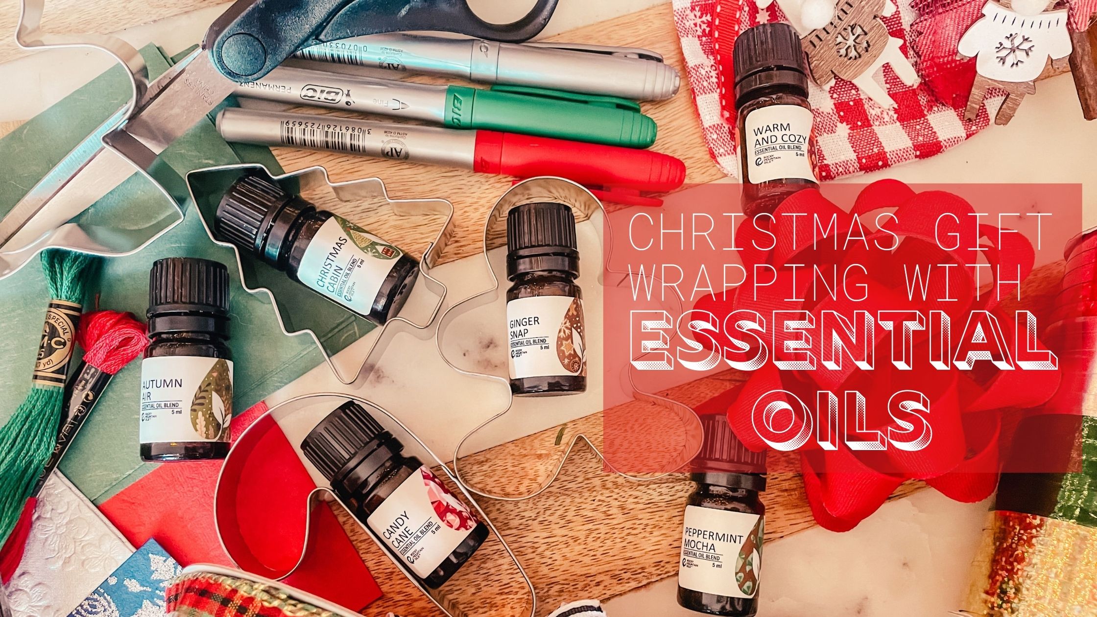 Christmas Gift Wrapping with essential oils
